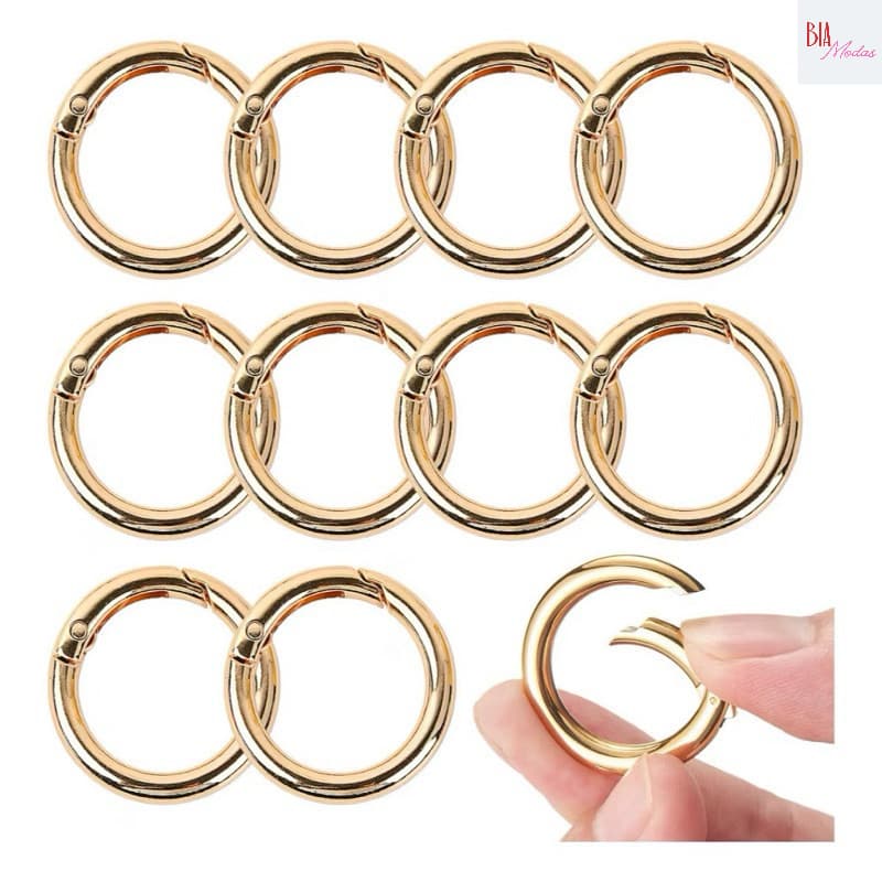 Argolas Premium articulada mosquetão para bolsas e chaveiro