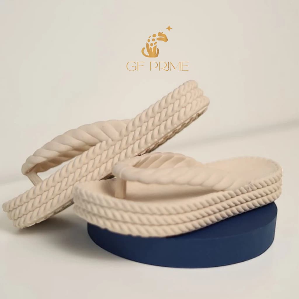 Chinelo Feminino Nuvem Trançado Confortável Elegante Verão