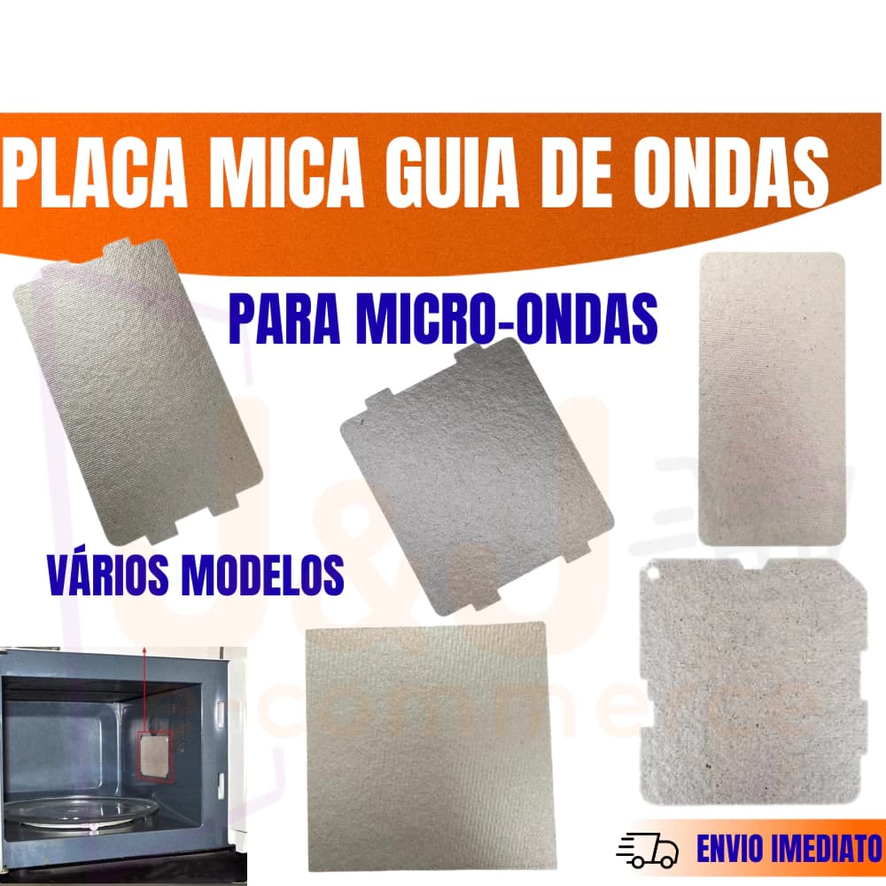 Placa Mica Guia de Ondas Microondas Filtro De Radiação Proteção Faisca Vários modelos Consulte o seu