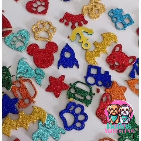 100 Adesivos de Eva Macho Penteado Pet Lacinho Banho e Tosa Pet shop.