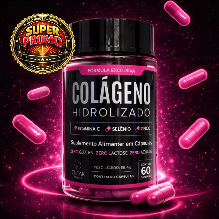 Colágeno Hidrolisado Com Selenio e Zinco Zero Açúcar e Verisol - 60 Cápsulas -  Original