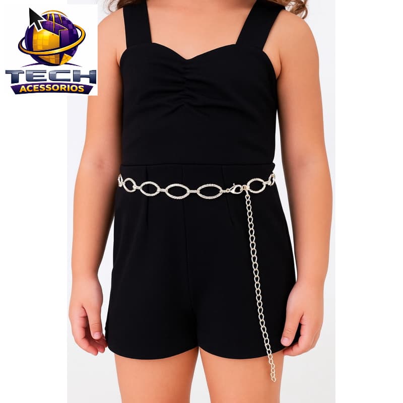 Cinto Infantil Oval Correntinha 80cm