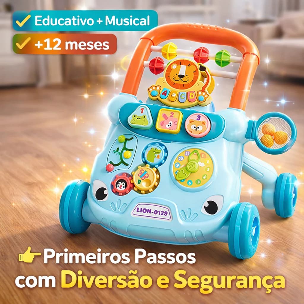 Andador Bebê Infantil Musical Educativo Interativo Colorido Com Atividades