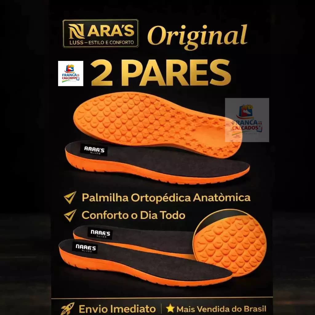 Palmilha Ortopédica Anatômica Ant-pacto Kit 1ou 2 pares Tênis Bota Coturno Sapatos Botina ENVIO RAPIDO