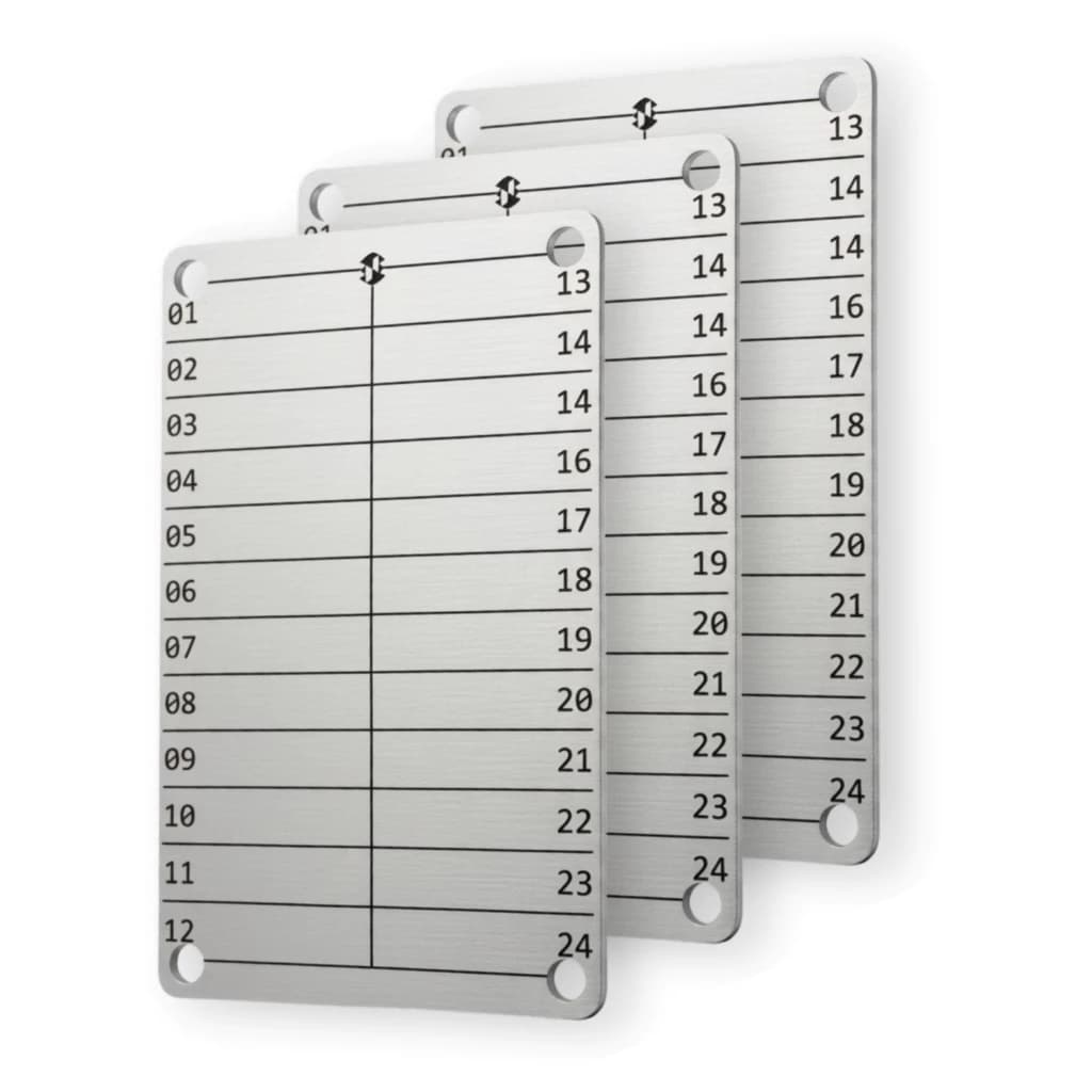 3 Placas Cold Wallet de Aço Inox – Backup Metálico para Seed Phrase Cripto