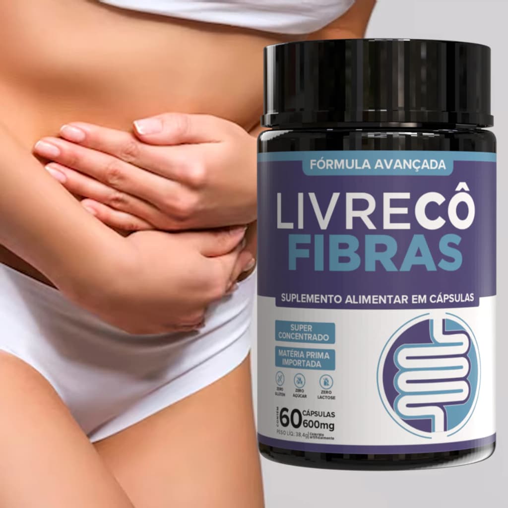 Livre Cô Fibras Prebióticas Melhora no Funcionamento do Intestino - 60 Capsulas