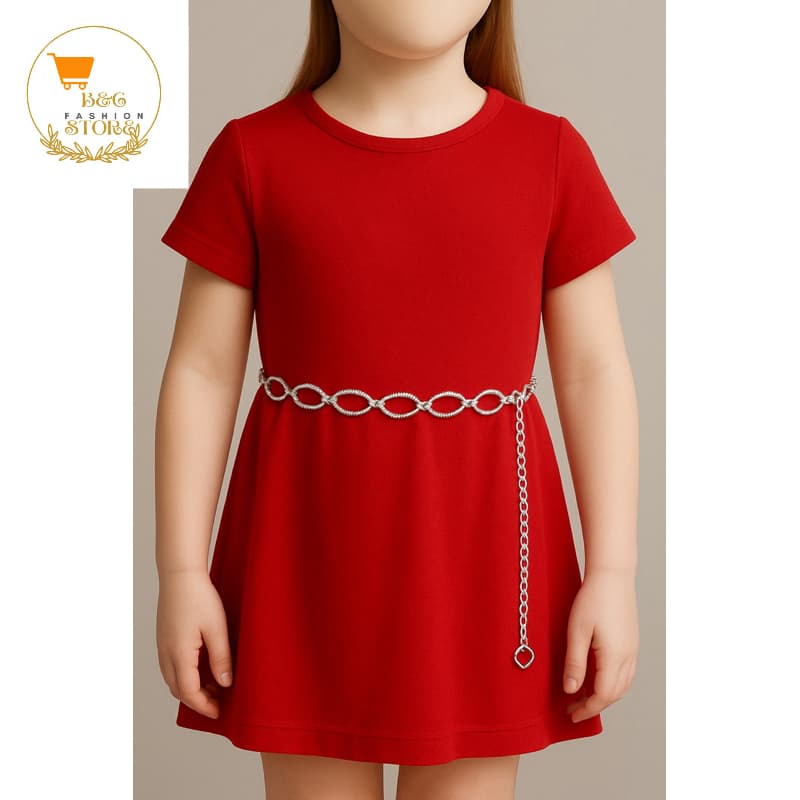 Cinto Oval Infantil Correntinha Feminino 80 cm