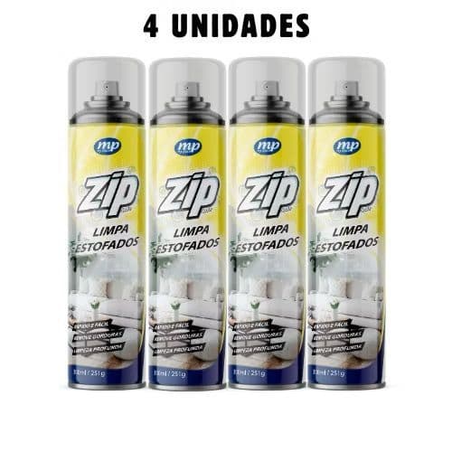 Espuma Spray Zip Clean 300ml Limpa a Seco Sofá, Estofado, Banco de Carro Limpeza Profunda