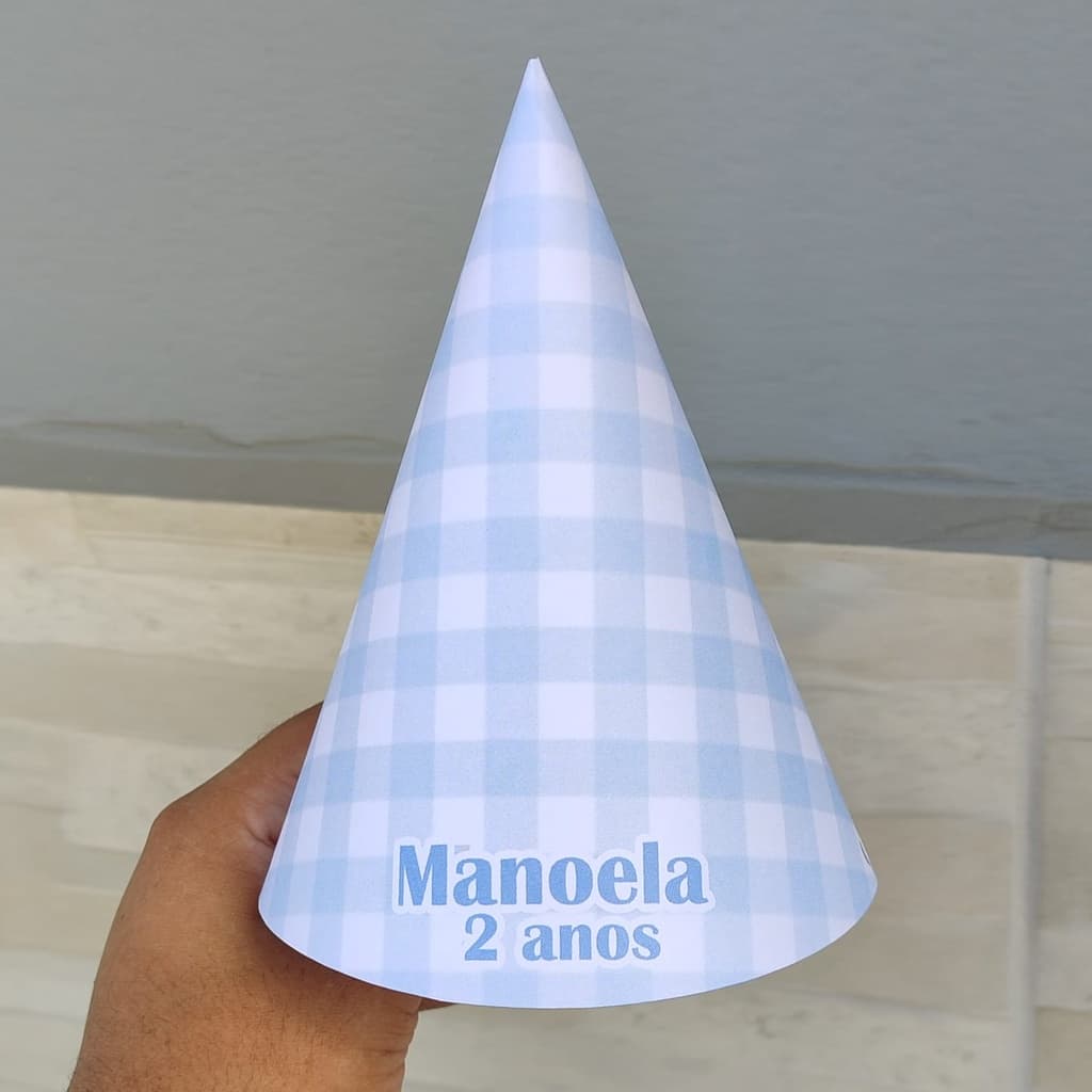 CHAPÉU DE FESTA PERSONALIZADO XADREZ (FAZEMOS TODAS AS CORES)