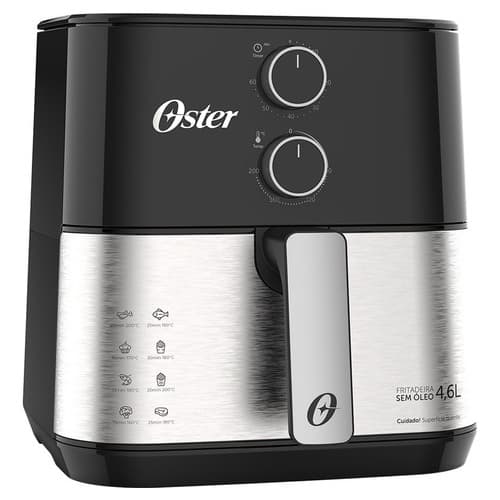 Fritadeira Elétrica Oster Ofrt520 Inox Compact De 4,6l E 1500w De Potência - 220v