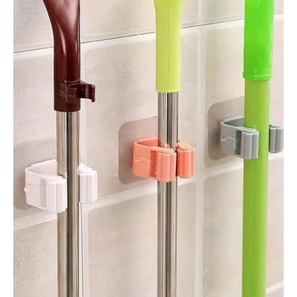 10 Peças Suporte De Vassoura E Rodo Adesivo Para Organização Da  De Vassoura Auto Adesivo Prateleira Casa