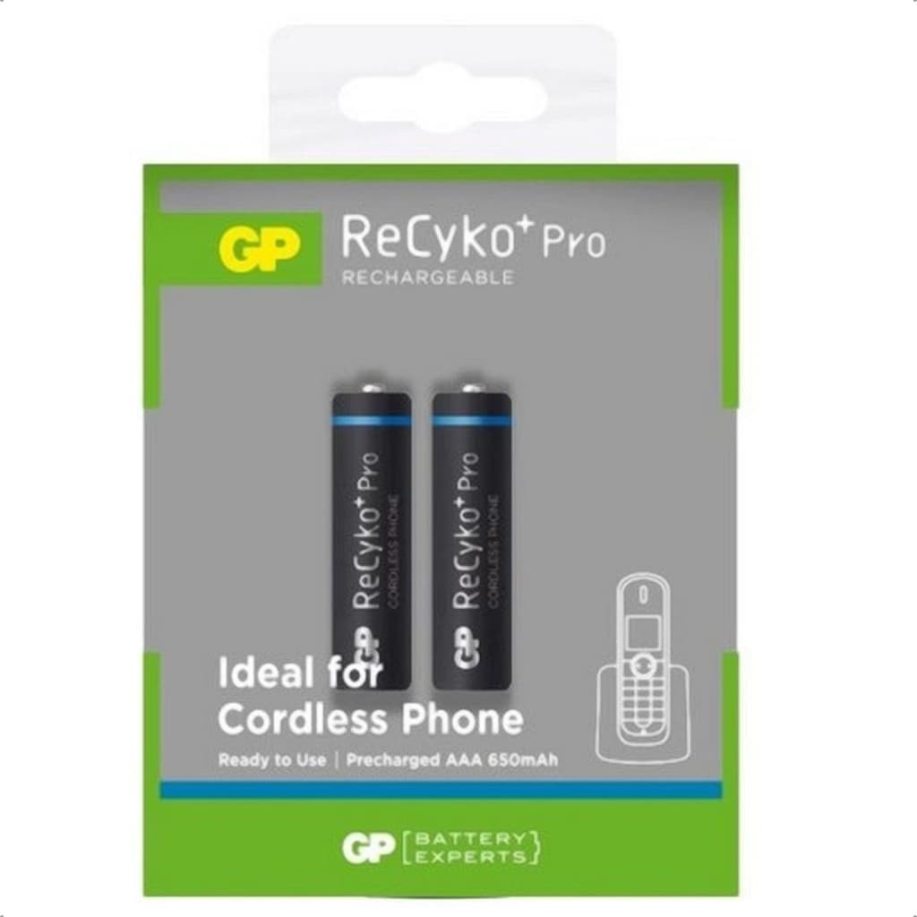 Pilha Recarregável AAA GP Recyko 650mAh 2 Unidades