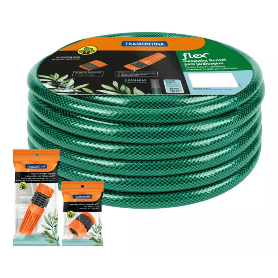 Mangueira Flex Tramontina Jardim com Esguicho 30 Mt