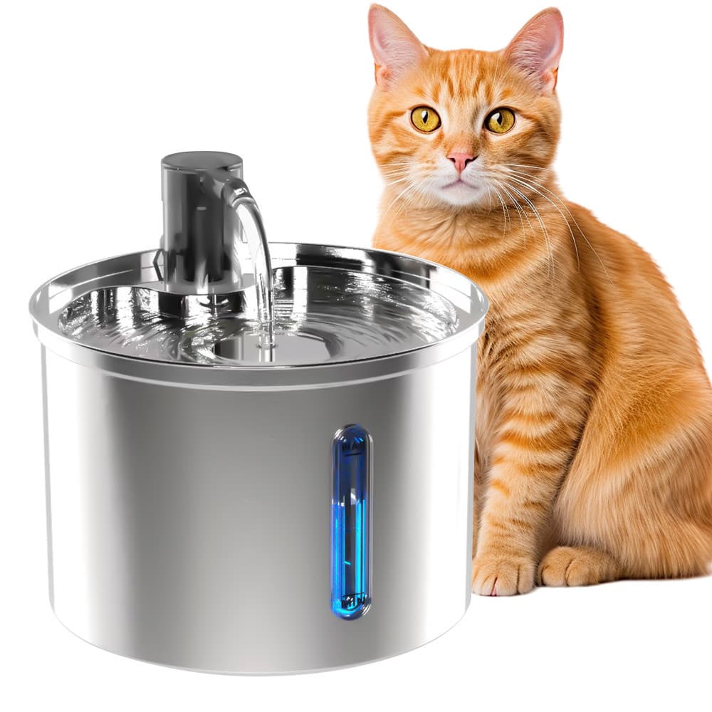 Newpet 3L De Aço Inoxidável Bebedouro Pet Inteligente Fonte de Água Para Gatos e Cães Automático Com Filtro BIVOLT