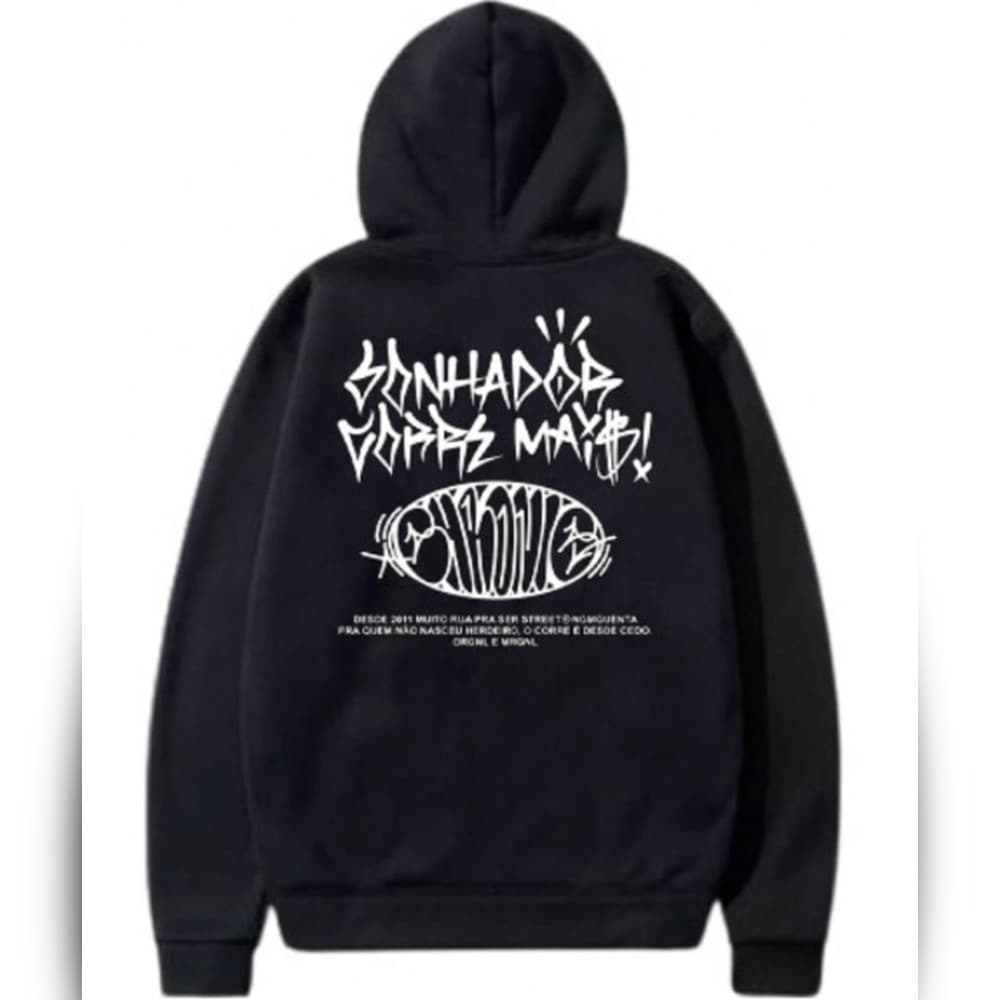 Moletom Chronic Sonhador Corre Mias Picho Grafit  Quentinho Blusão Flanelado Moleton - Envio Imediato