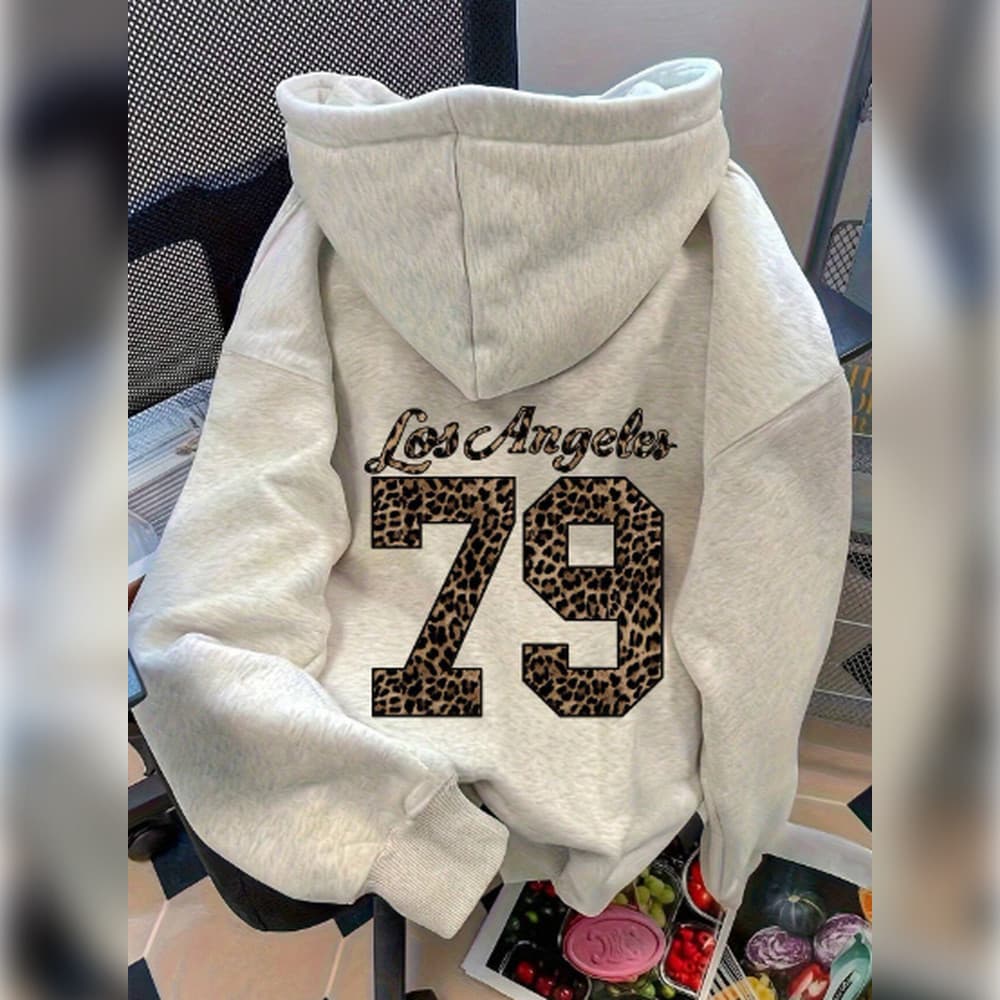 Moletom Unissex Estampado Algodão 79 Los Angeles Onçinha Confortável