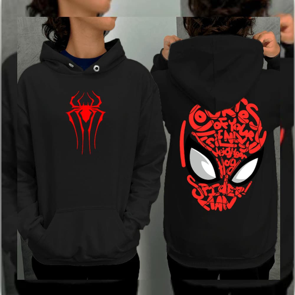 Moletom Canguru Blusa De Frio Spider Mark Face Red Style Unissex
