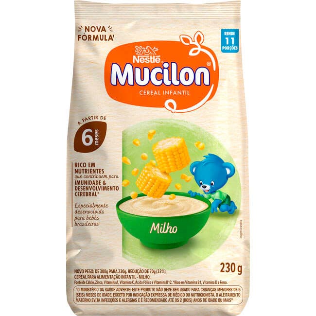 Kit com 4 Mucilon Milho Pacote com 230g