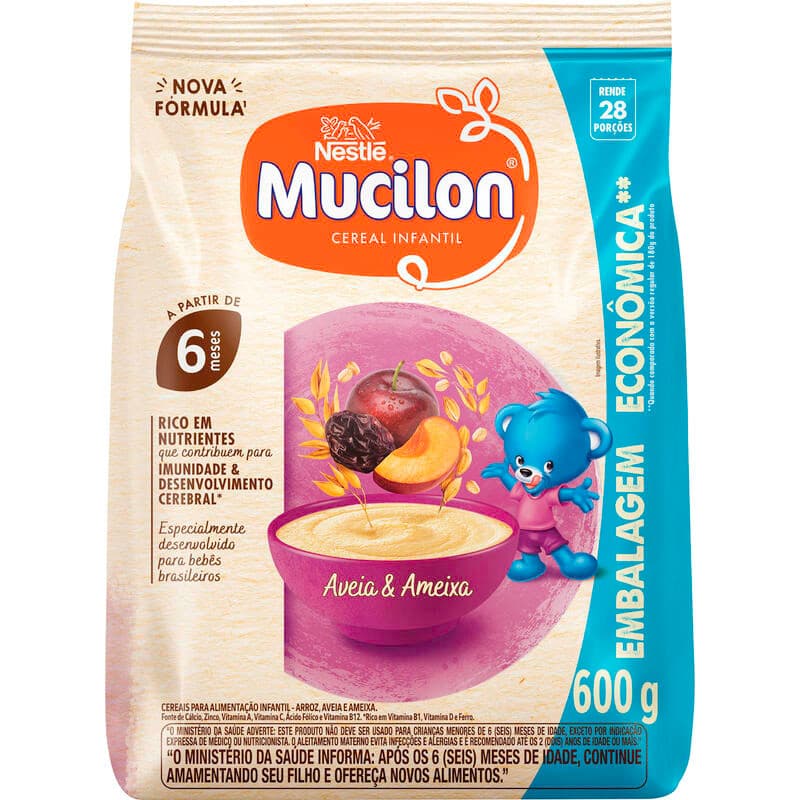 Mucilon Aveia e Ameixa Pacote com 600g