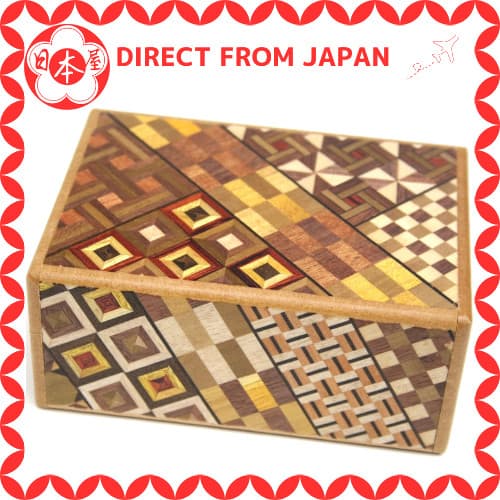 [Direto Do Japão] Caixa Secreta Hakone Yosegi Zaiku Com Mecanismo De 12 Etapas