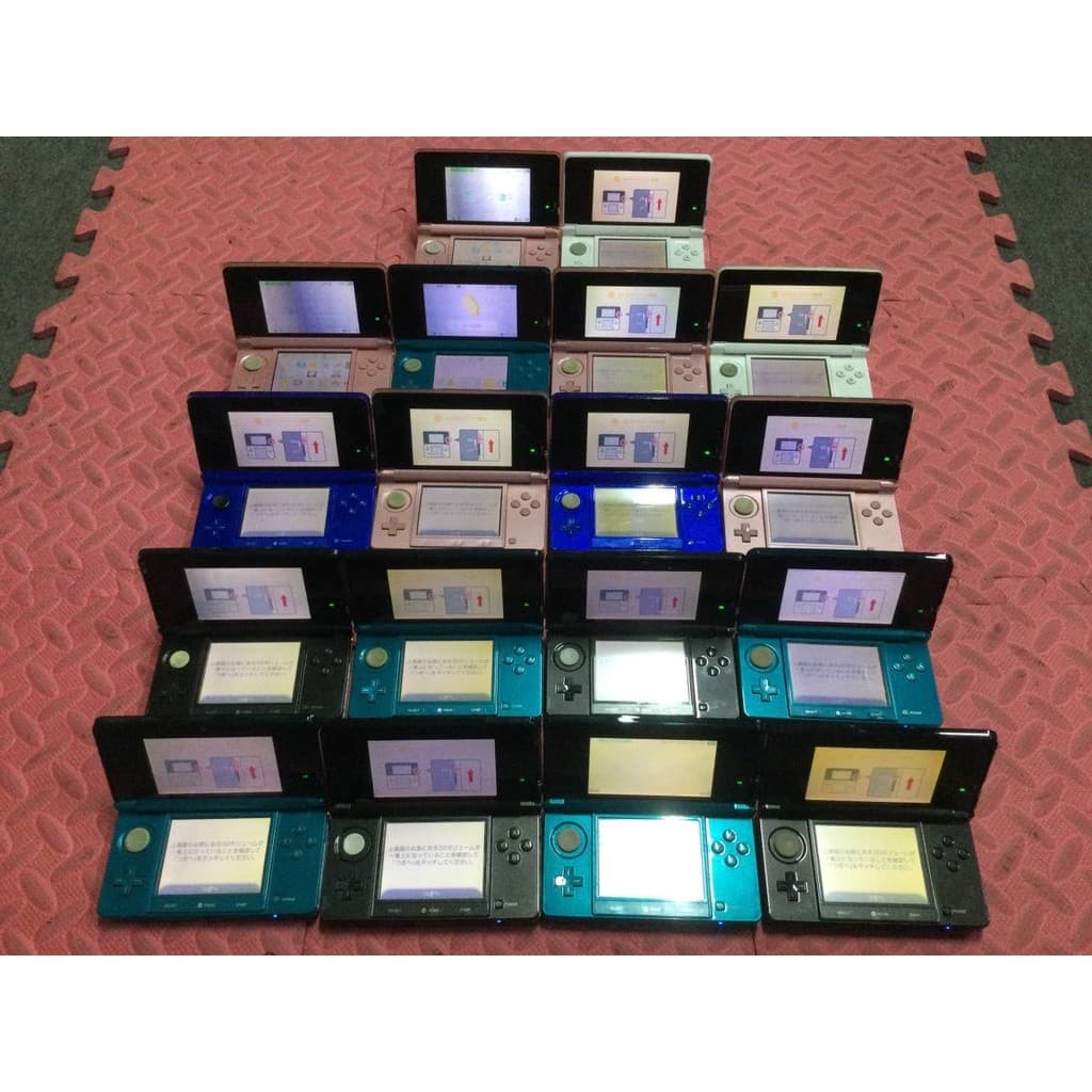 Nintendo 3DS CTR-001[JP Region Locked] (Red,Pink,Blue,Yellow,Black,White) Charger Cable,Stylus,Fully Working Console