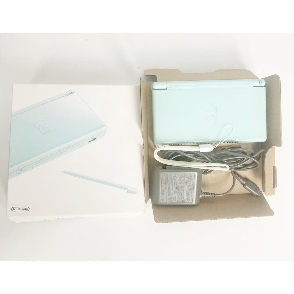 Nintendo DS Lite USG-001 (Ice Blue) With box charger Stylus console operation Tested, Box Charger Stylus, Fully Working