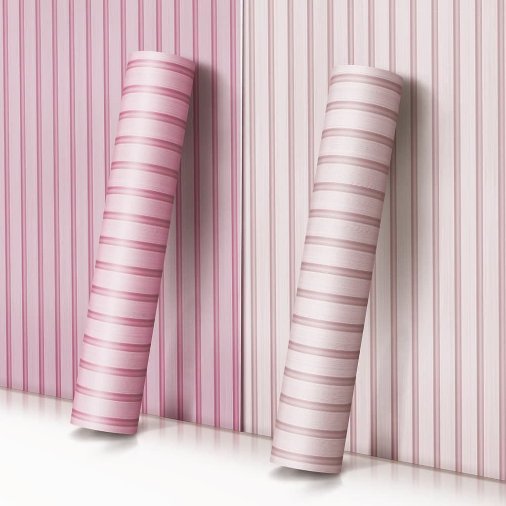 Papel De Parede Autocolante Ripado Rosa Madeira Colorida Quarto Menina Infantil Sala Escritório