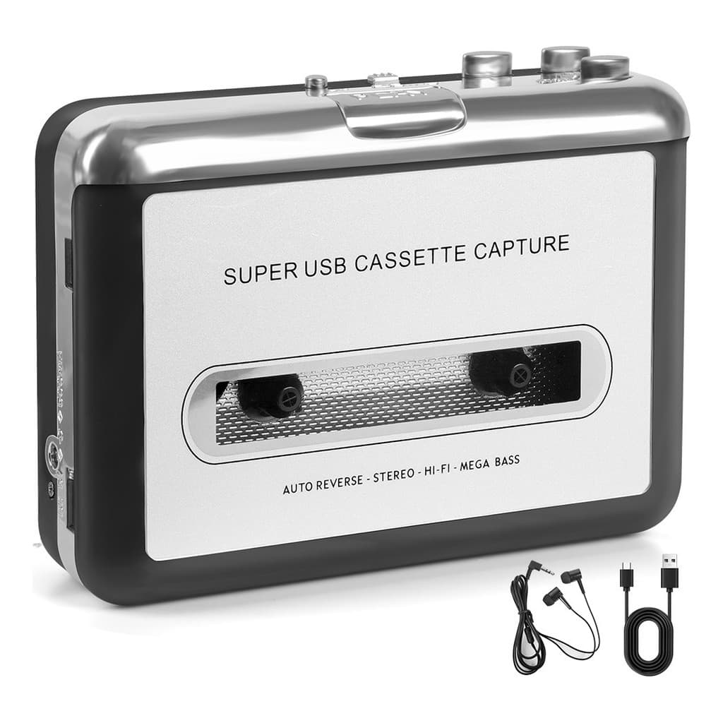 Converta Fitas Antigas em MP3 - Walkman USB Tipo-C - Preserve Suas Músicas Retro