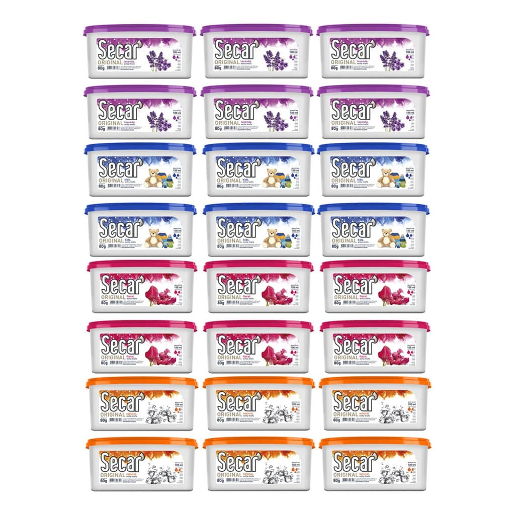 Kit C/ 24un Anti Mofo Secar 80g - Desumidificador, Armario