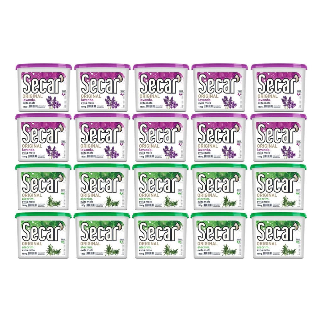 Kit C/ 20un Anti Mofo Secar 180g - Desumidificador, Armario
