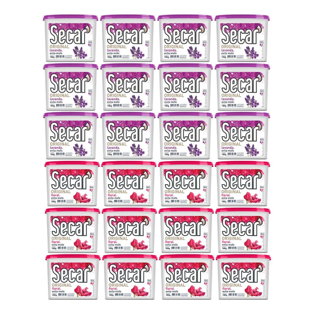 Kit C/ 24un Anti Mofo Secar 180g - Desumidificador, Armario