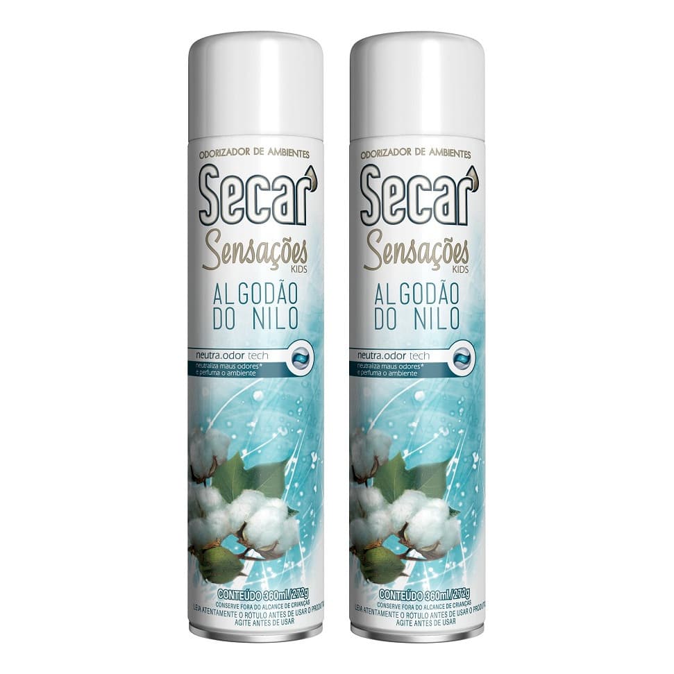 Kit C/ 2un Odorizador de Ambientes Secar 360ml