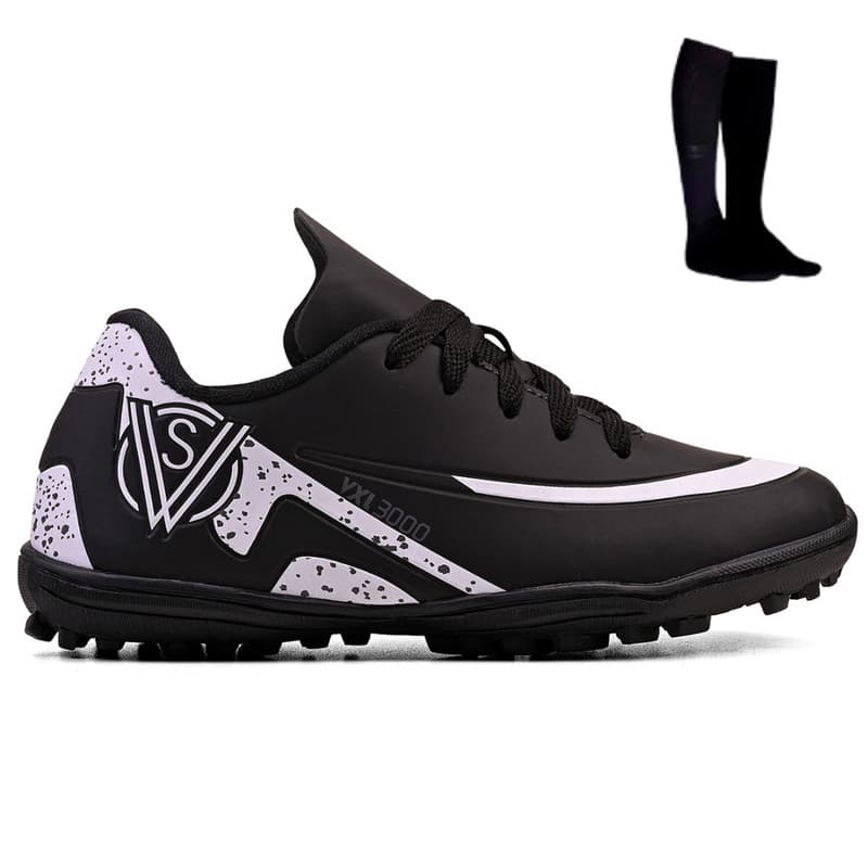 Chuteira Infantil Society para Meninos Treino e Jogo + Meião