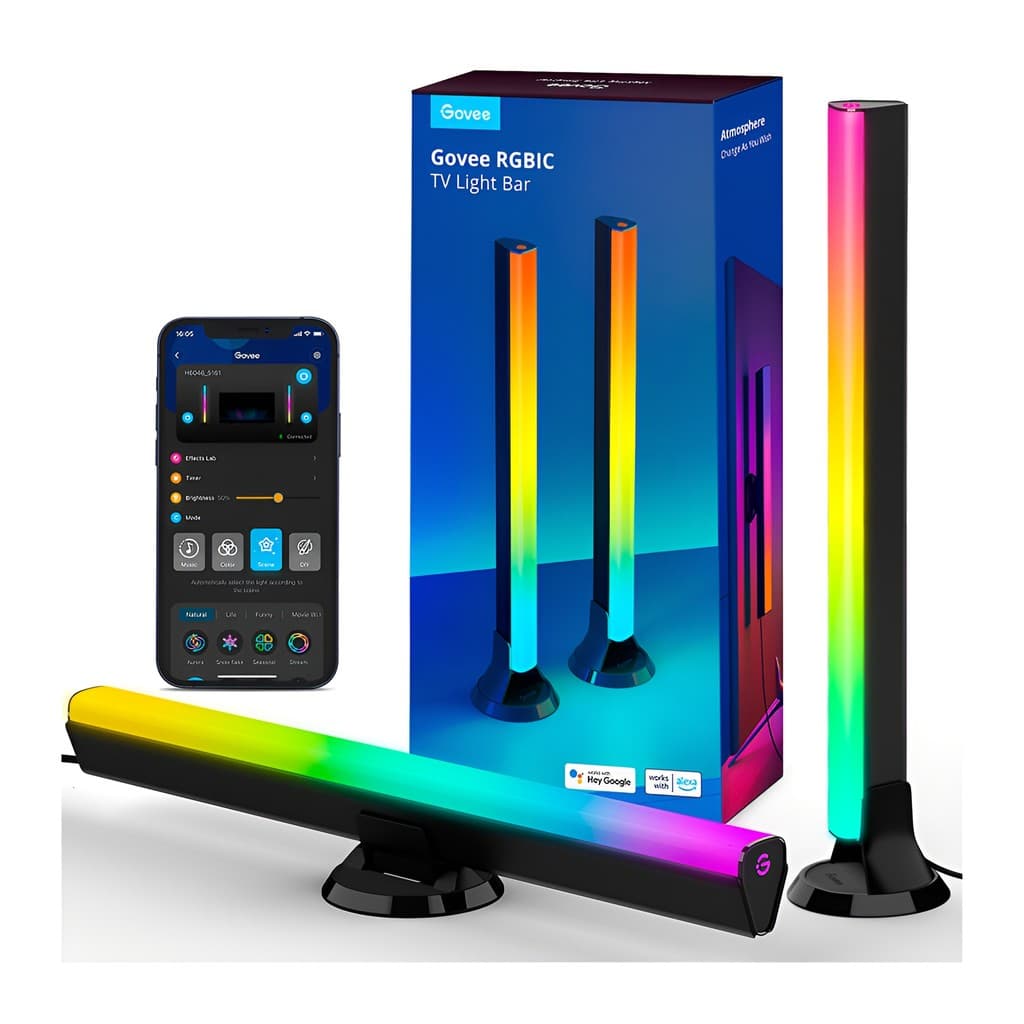 Barras Led Govee RGBIC Iluminação p/TV 45-70 pol. Alexa