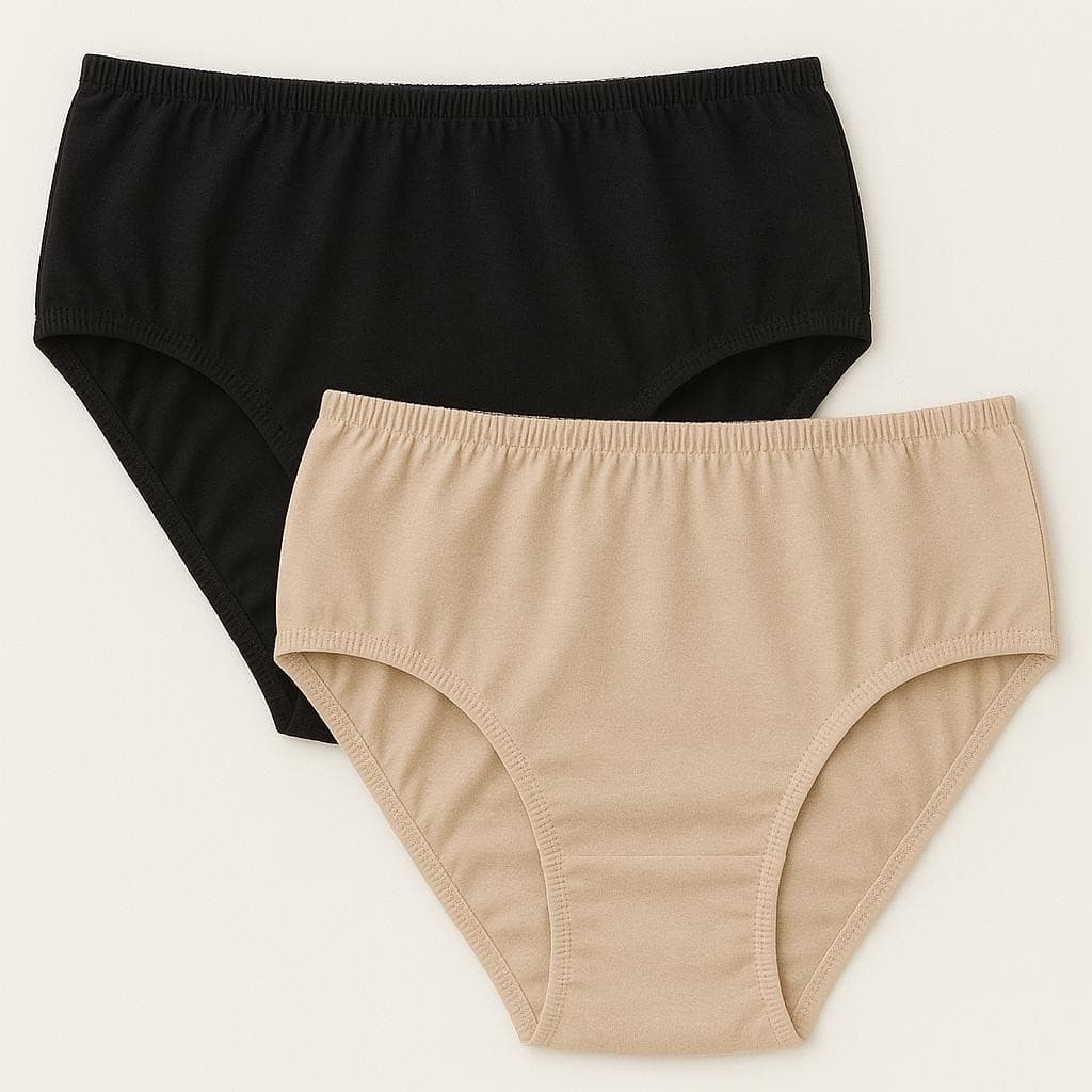 Kit 5 ou 3 Calcinha Senhora Calçola Cintura Alta 100% Algodão Cotton Ref 027 Conforto Uso Diário