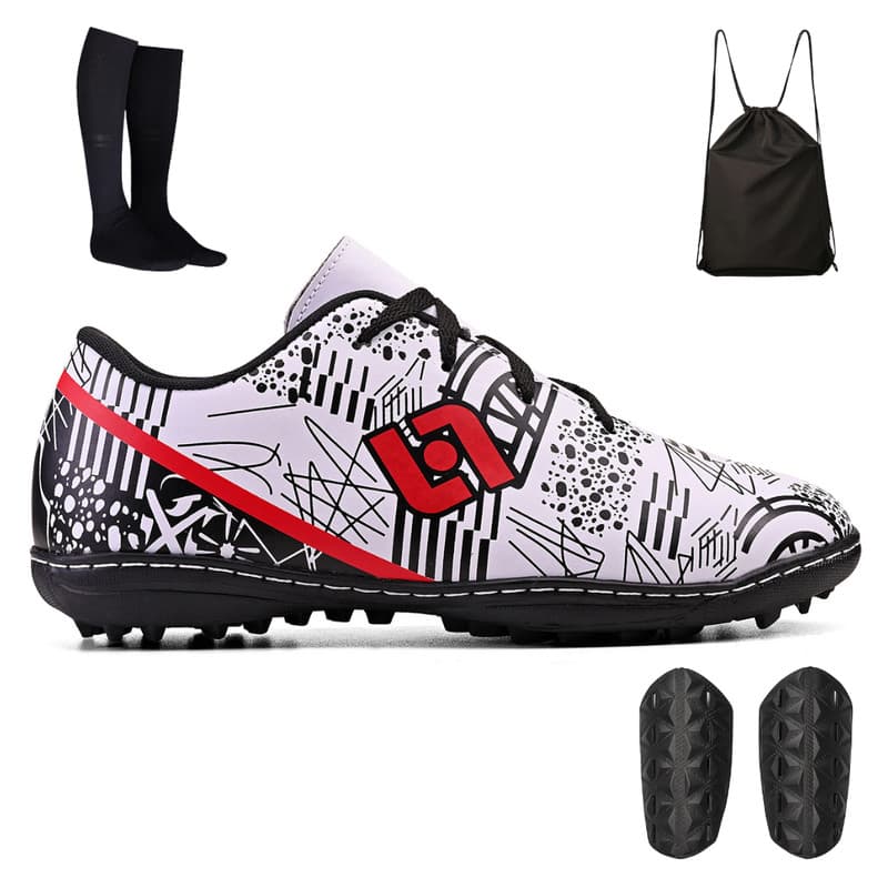 Kit Futebol Society para Crianças com Chuteira Macia e Leve + Mochila + Meião e Caneleira