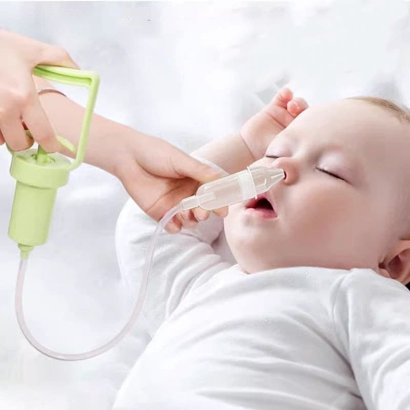 1 Conjunto Aspirador Nasal Verde Com Sistema De Sucao Suave Que Nao Causa Desconforto Ao Seu Bebe