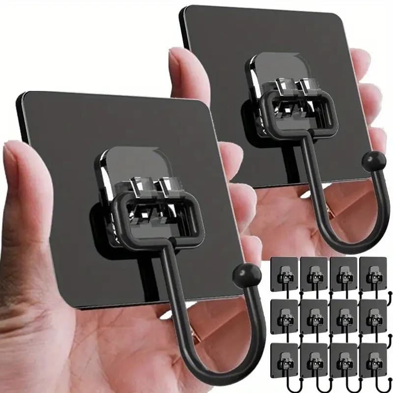 Kit 1/5/10 Ganchos Adesivos Parede Universais Autocolante Cozinha Quarto Banheiro Multi Organizador