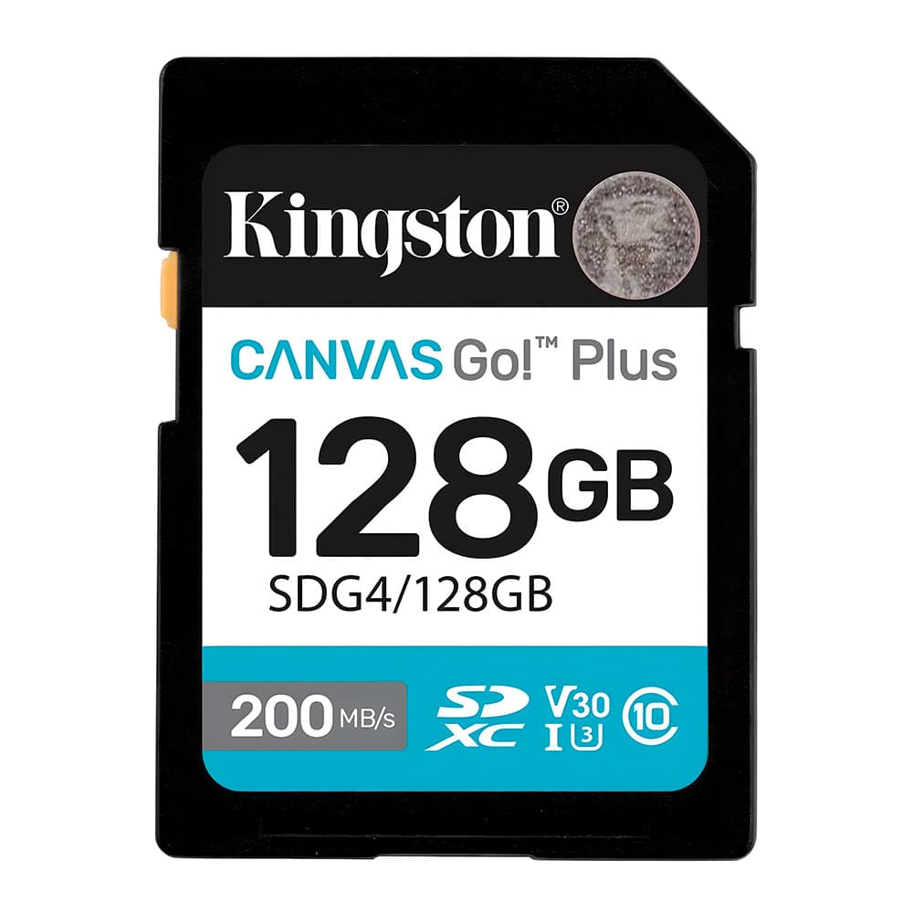 Cartão Memória Sd Kingston Canvas Go Plus 128gb 200Mbs V30