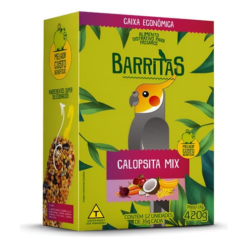 Barritas Para Calopsita Mix De Sabores Zootekna 420g