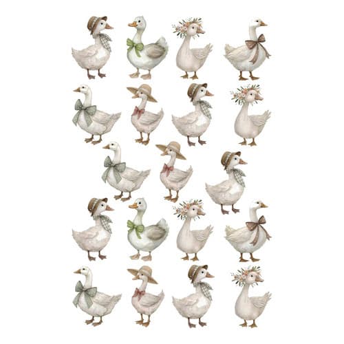 Decalque Porcelana Forno Caseiro - Patinhos