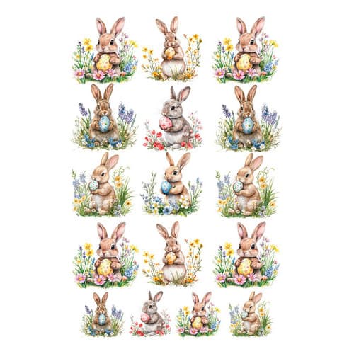 Decalque Porcelana Forno Caseiro - Páscoa Coelho P