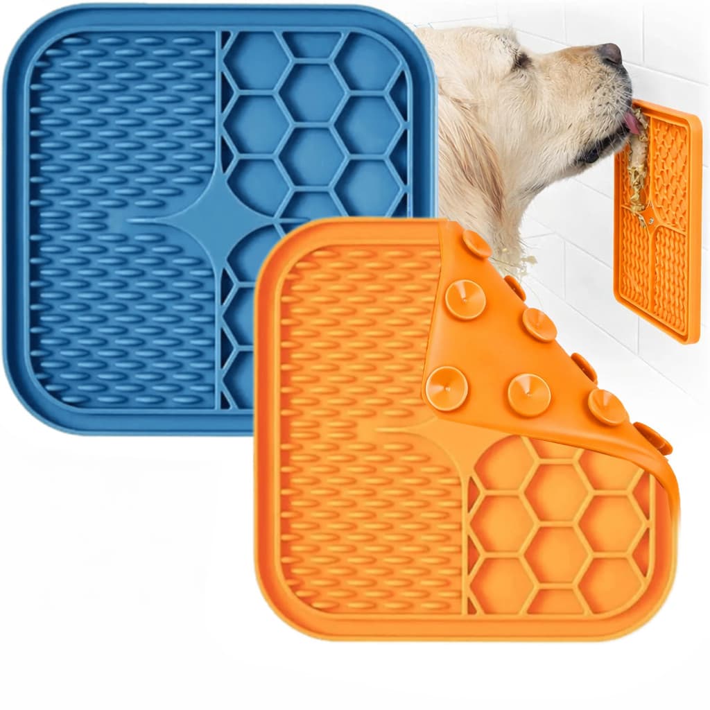 Tapete Pet Lambedor com Ventosa – Comedouro Anti-Ansiedade