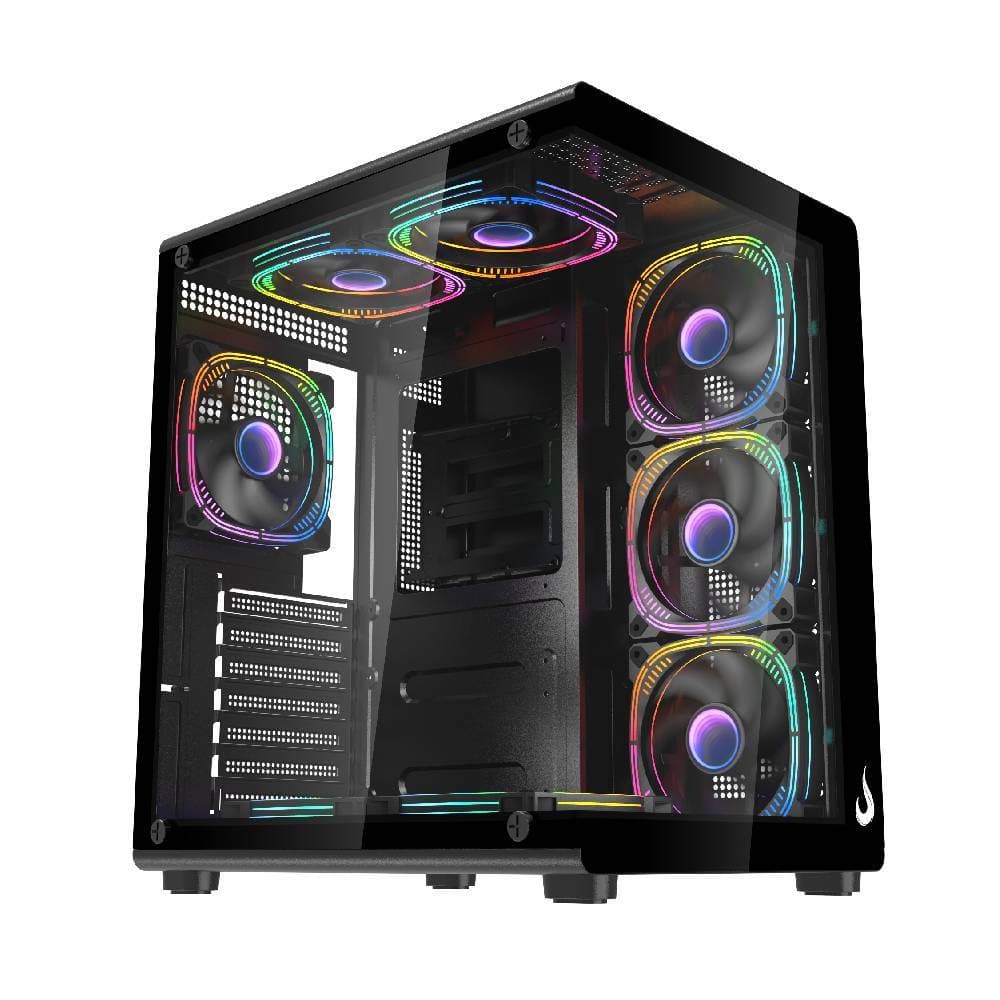Gabinete Gamer Rise Mode Galaxy Glass X Mid Tower Vidro Temperado USB 3.0 S/ Fan Preto