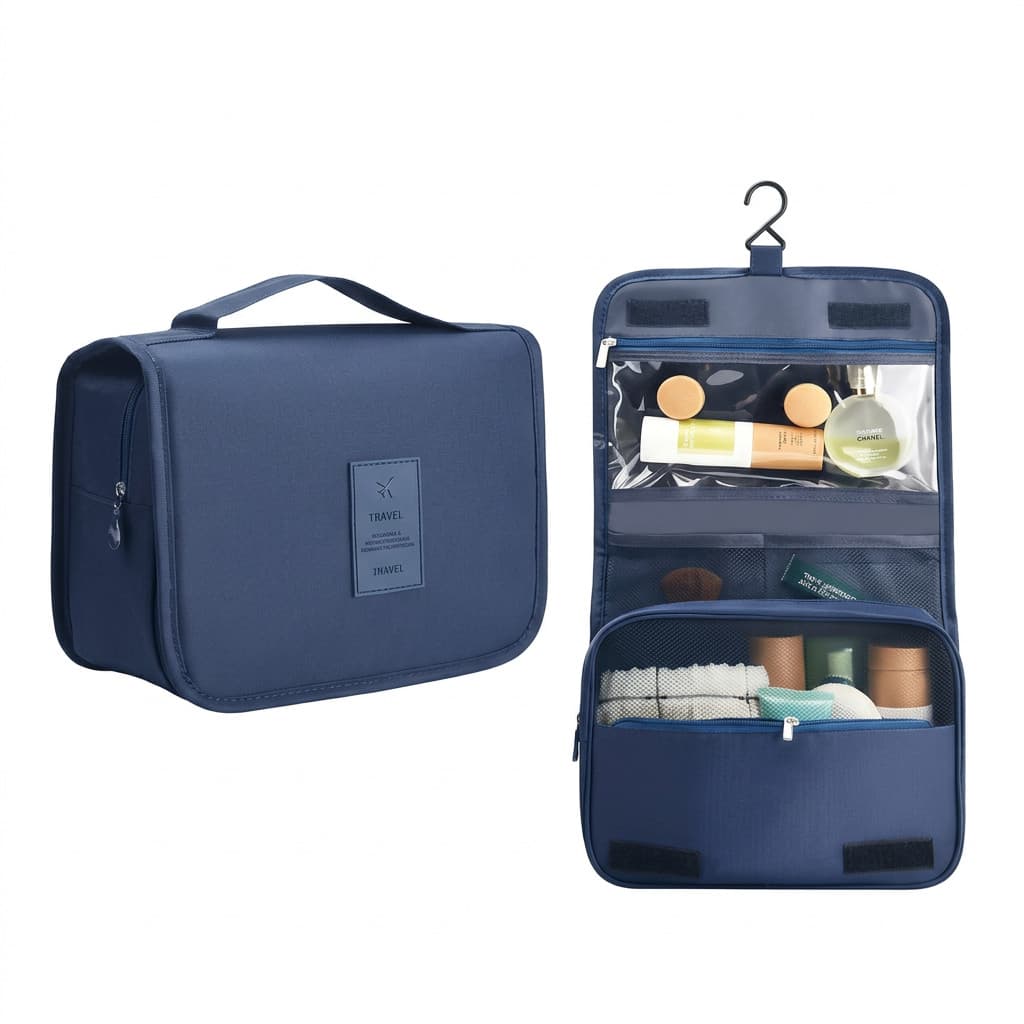 Necessaire De Viagem Grande Organizadora Com Gancho Para Pendurar Bolsa De Higiene Portátil Impermeável Multiuso