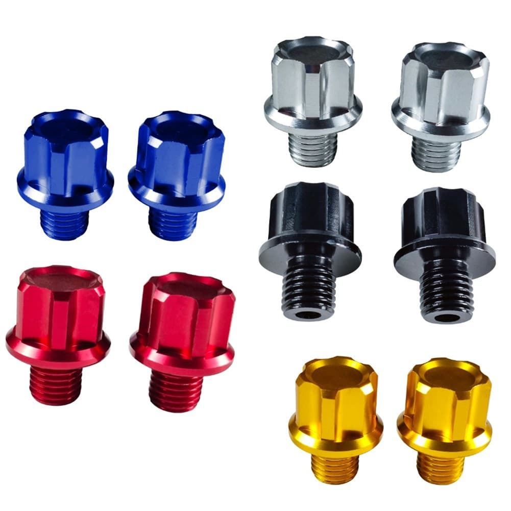 ⚡ Venda Quente Parafusos De Cobertura Para Espelho De Motocicleta CNC Rosca Esquerda Direita [knwh-br]