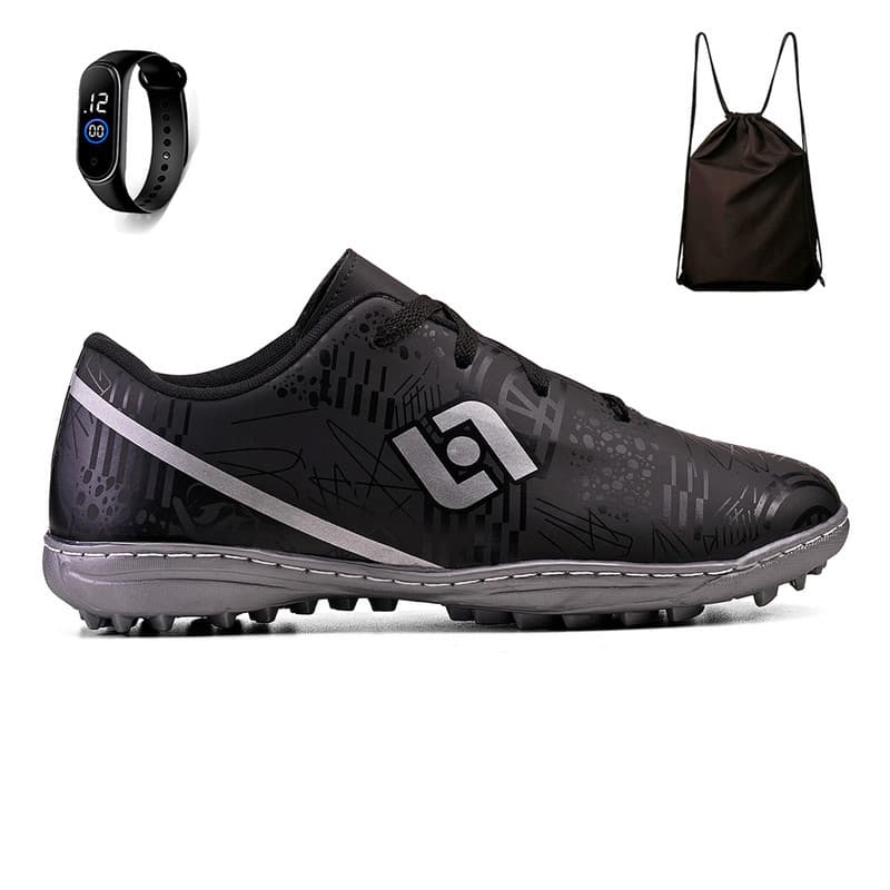 Chuteira Infantil Society Sintética Leve + Relógio + Mochila