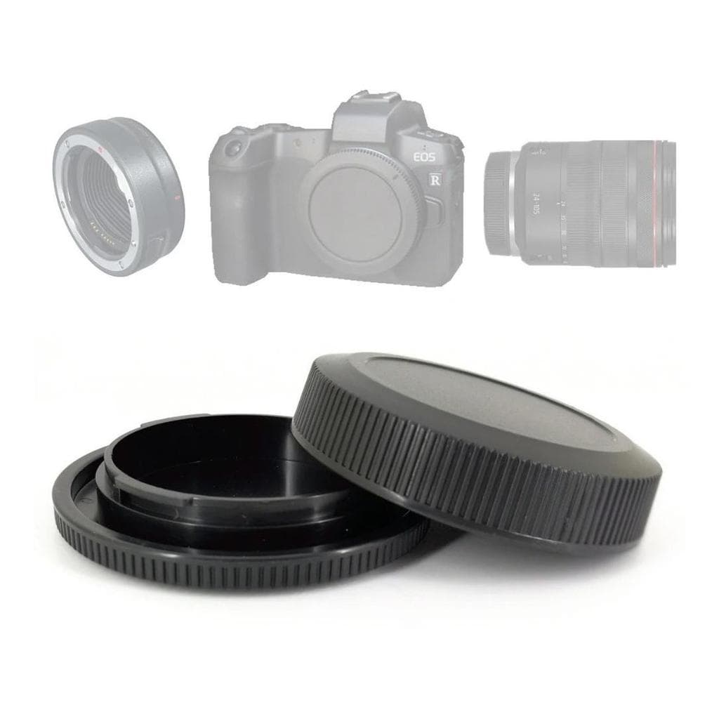 Tampas Corpo E Traseira Lente Canon Mirrorless R7 R10 Rp