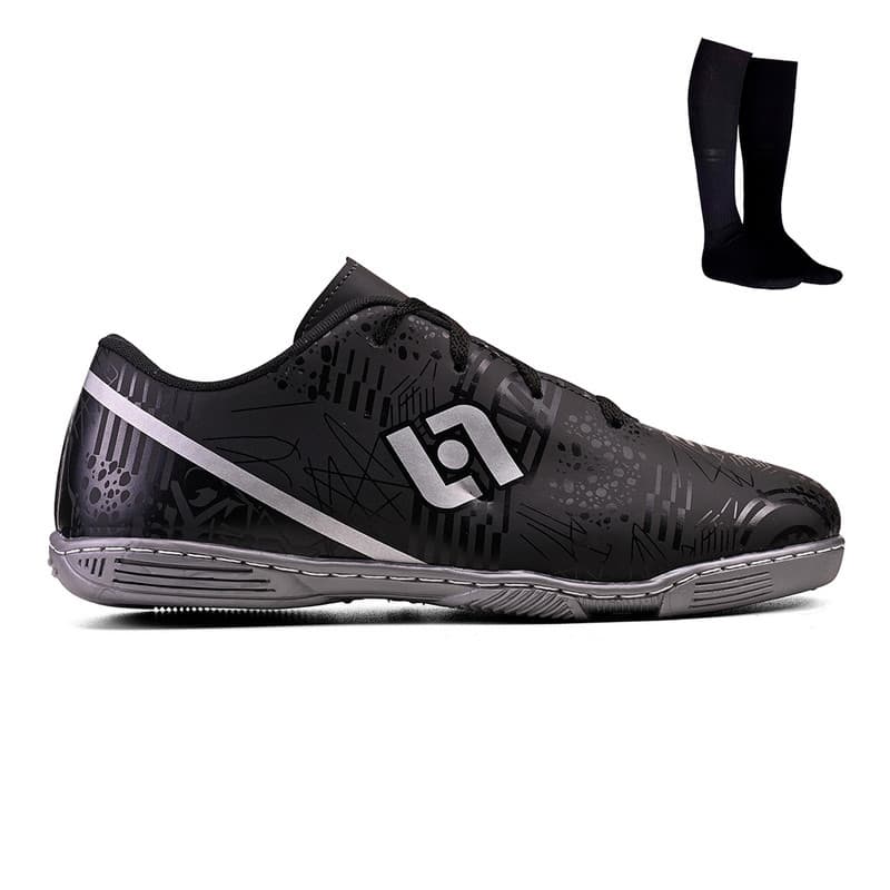 Chuteira Indoor Infantil pra Meninos Futsal Leve + Meião