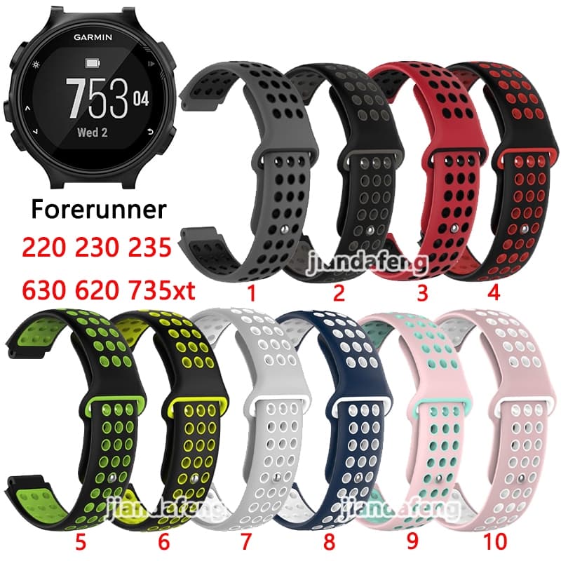 Pulseira Esportiva De Silicone Para Garmin Forerunner 220/230/235/620/630/735XT